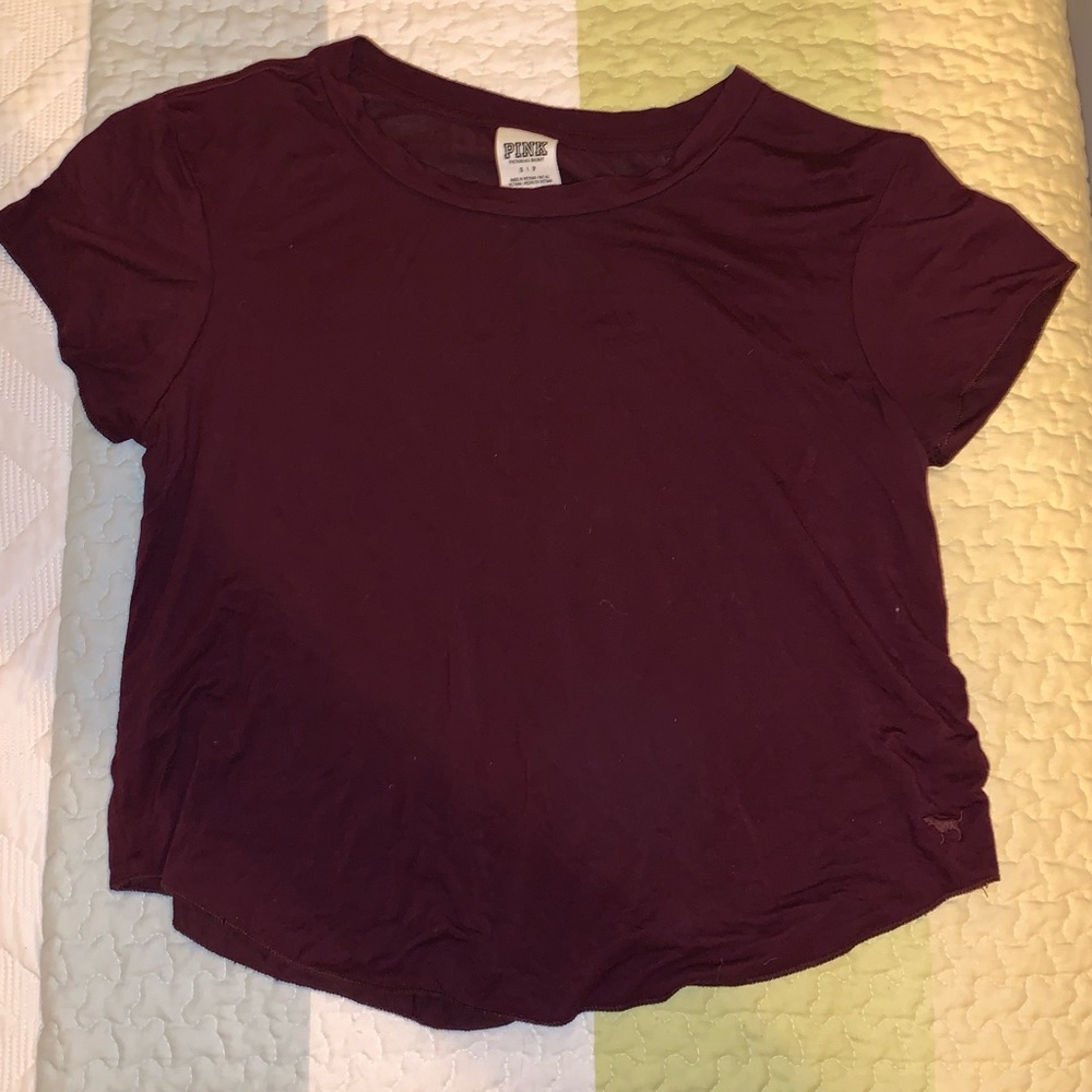 Pink Stretchh Short Sleeve Top